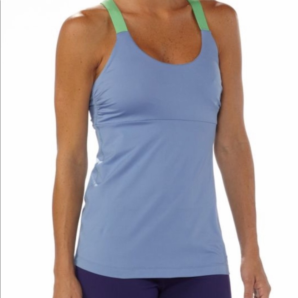Patagonia Innerspace Blue & Green Workout Tank Top